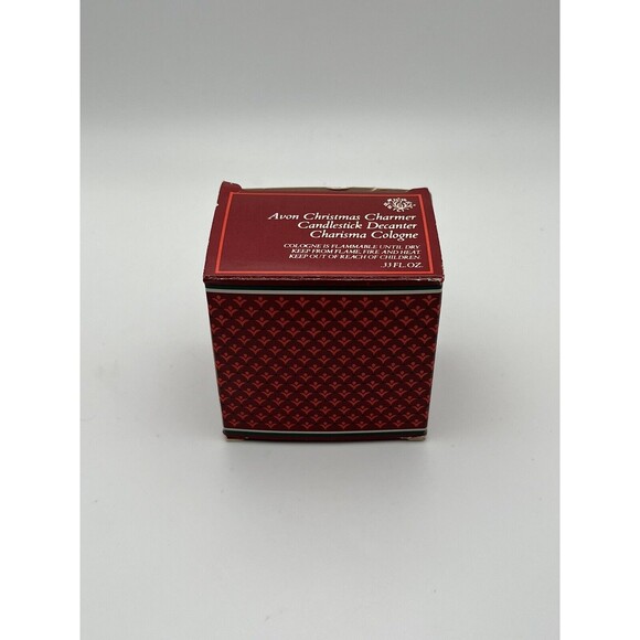 Vintage AVON Christmas Charmer Candlestick Decanter w/Zany Cologne .33 oz 1981 - Picture 2 of 6